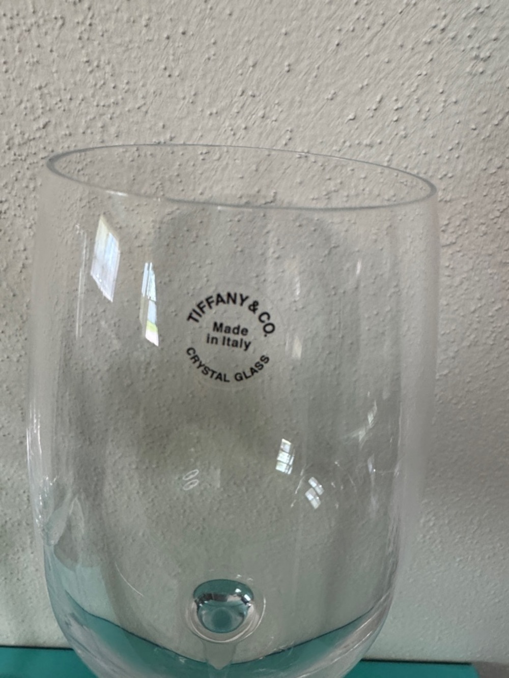 Tiffany & Co. Clear Crystal Wine Glasses with Iconic Blue Box - Picture 2 of 8
